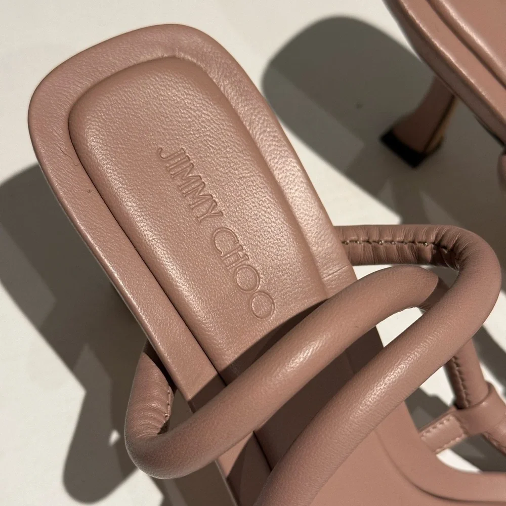JIMMY CHOO Elegant Tan Women's Sandals - NEW - Picture 3 of 4